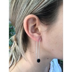 Boucles d'oreilles 110 mm perle de Zanzibar